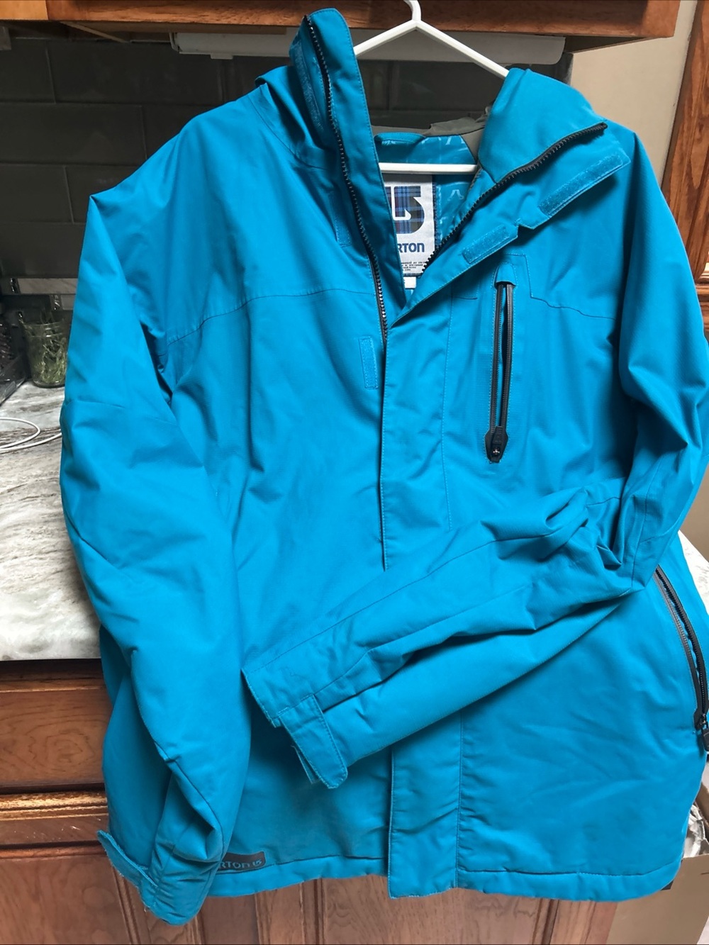 Burton Da Nang DryRide Snowboard Jacket Men S Blue Hood Insulated Thermolite.